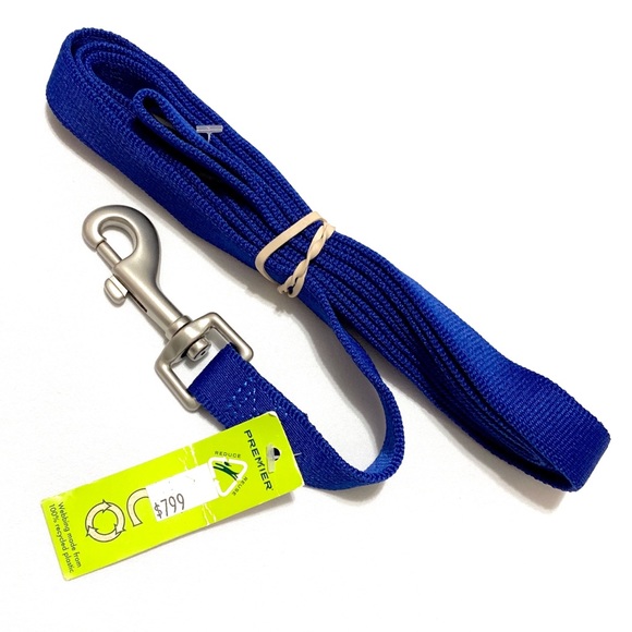 Premier blue dog leash 6 ft x 3/4 inch
